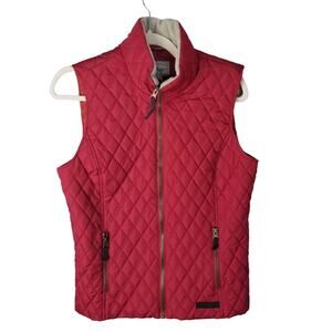 GH Bass & Co. Womens Quilted Puffer Vest Diamond Full Zip Sz S Gorpcore Outdoor